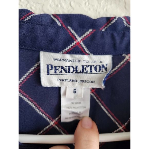 Pendleton Womens Sheer Button Up Blouse 6 - Picture 2 of 5
